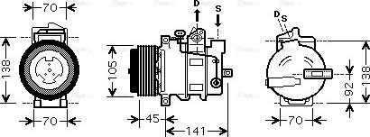 Ava Quality Cooling MS K429 - Компрессор кондиционера unicars.by