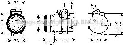 Ava Quality Cooling MS K427 - Компрессор кондиционера unicars.by