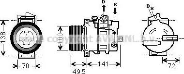 Ava Quality Cooling MS K476 - Компрессор кондиционера unicars.by