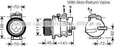 Ava Quality Cooling MSK569 - Компрессор кондиционера unicars.by