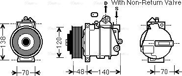 Ava Quality Cooling MSK565 - Компрессор кондиционера unicars.by