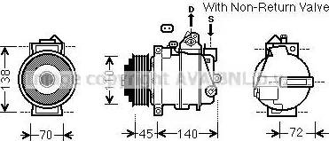 Ava Quality Cooling MSK568 - Компрессор кондиционера unicars.by