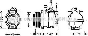 Ava Quality Cooling MSK567 - Компрессор кондиционера unicars.by