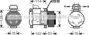 Ava Quality Cooling MSK583 - Компрессор кондиционера unicars.by