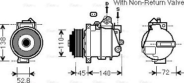 Ava Quality Cooling MSK587 - Компрессор кондиционера unicars.by