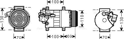 Ava Quality Cooling MSK576 - Компрессор кондиционера unicars.by