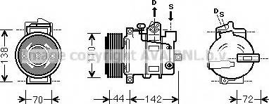 Ava Quality Cooling MSK571 - Компрессор кондиционера unicars.by