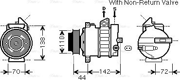 Ava Quality Cooling MSK573 - Компрессор кондиционера unicars.by