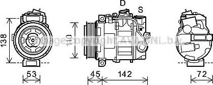 Ava Quality Cooling MSK577 - Компрессор кондиционера unicars.by