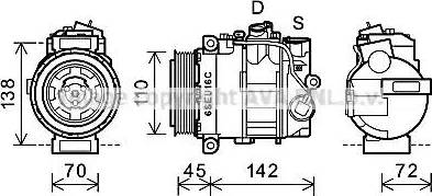 Ava Quality Cooling MSK614 - Компрессор кондиционера unicars.by