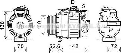 Ava Quality Cooling MSK639 - Компрессор кондиционера unicars.by