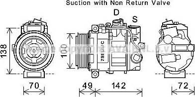 Ava Quality Cooling MSK638 - Компрессор кондиционера unicars.by