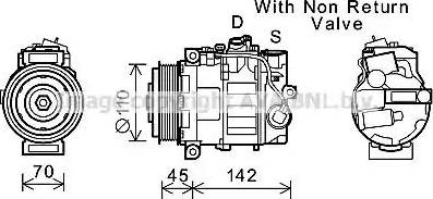 Ava Quality Cooling MSK637 - Компрессор кондиционера unicars.by