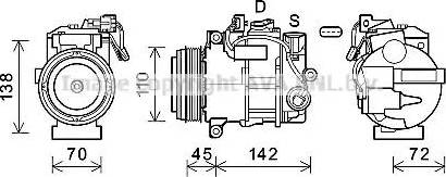 Ava Quality Cooling MSK676 - Компрессор кондиционера unicars.by