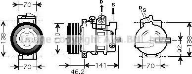 Ava Quality Cooling MSK091 - Компрессор кондиционера unicars.by