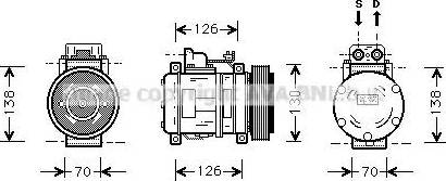 Ava Quality Cooling MS K054 - Компрессор кондиционера unicars.by