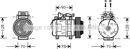 Ava Quality Cooling MS K062 - Компрессор кондиционера unicars.by