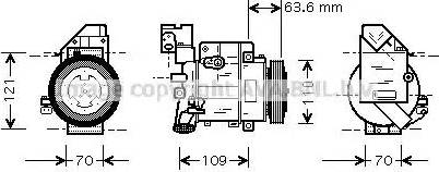 Ava Quality Cooling MS K425 - Компрессор кондиционера unicars.by