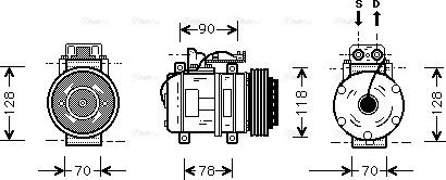 Ava Quality Cooling MS K275 - Компрессор кондиционера unicars.by