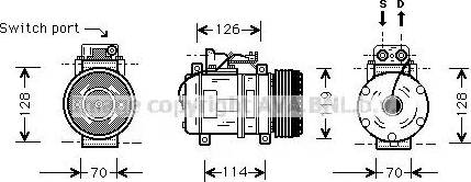 Ava Quality Cooling MS K273 - Компрессор кондиционера unicars.by