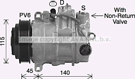 Ava Quality Cooling MSK755 - Компрессор кондиционера unicars.by