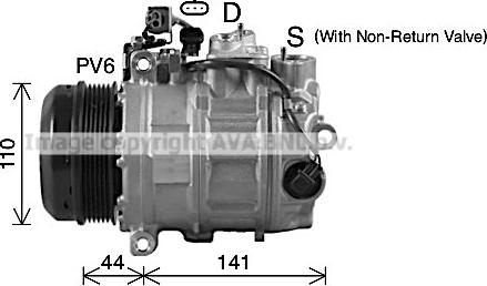 Ava Quality Cooling MSK738 - Компрессор кондиционера unicars.by