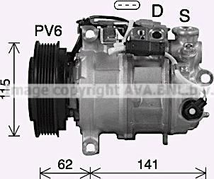 Ava Quality Cooling MSK737 - Компрессор кондиционера unicars.by