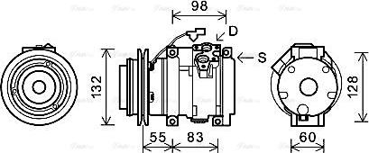 Ava Quality Cooling MTAK219 - Компрессор кондиционера unicars.by