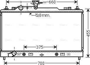 Ava Quality Cooling MZ2228 - Радиатор, охлаждение двигателя unicars.by