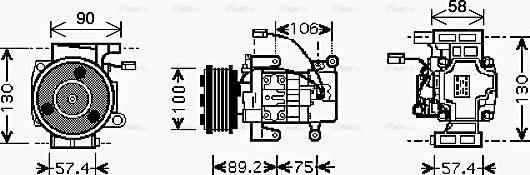 Ava Quality Cooling MZAK208 - Компрессор кондиционера unicars.by