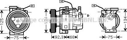 Ava Quality Cooling MZ K219 - Компрессор кондиционера unicars.by