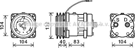 Ava Quality Cooling NHK013 - Компрессор кондиционера unicars.by