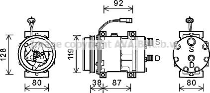 Ava Quality Cooling NHK016 - Компрессор кондиционера unicars.by