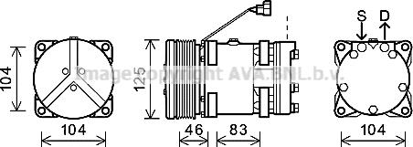 Ava Quality Cooling NHK011 - Компрессор кондиционера unicars.by