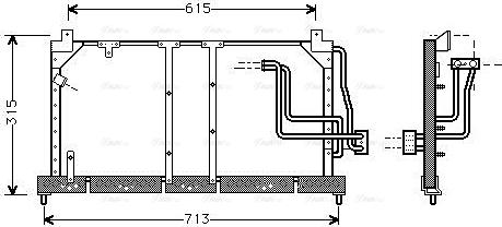 Ava Quality Cooling OL 5224 - Конденсатор кондиционера unicars.by