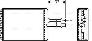 Ava Quality Cooling OL 6216 - Теплообменник, отопление салона unicars.by