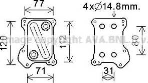 Ava Quality Cooling OL3685 - Масляный радиатор, двигательное масло unicars.by