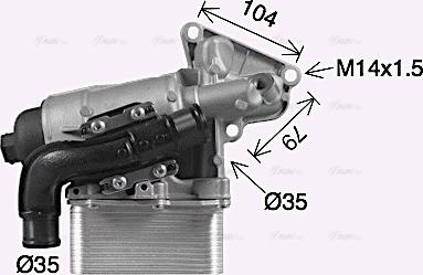 Ava Quality Cooling OL3710H - Масляный радиатор, двигательное масло unicars.by