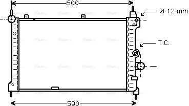 Ava Quality Cooling OL 2127 - Радиатор, охлаждение двигателя unicars.by