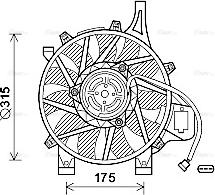 Ava Quality Cooling OL 7536 - Вентилятор, охлаждение двигателя unicars.by