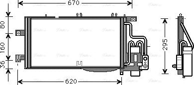 Ava Quality Cooling OLA5310D - Конденсатор кондиционера unicars.by