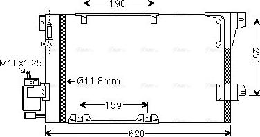 Ava Quality Cooling OLA5251D - Конденсатор кондиционера unicars.by