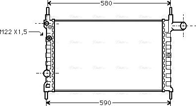 Ava Quality Cooling OLA2150 - Радиатор, охлаждение двигателя unicars.by