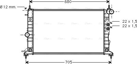 Ava Quality Cooling OLA2244 - Радиатор, охлаждение двигателя unicars.by