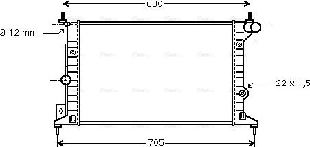 Ava Quality Cooling OLA2242 - Радиатор, охлаждение двигателя unicars.by