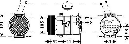 Ava Quality Cooling OL K494 - Компрессор кондиционера unicars.by