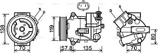 Ava Quality Cooling OL K496 - Компрессор кондиционера unicars.by