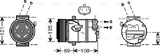 Ava Quality Cooling OL K445 - Компрессор кондиционера unicars.by