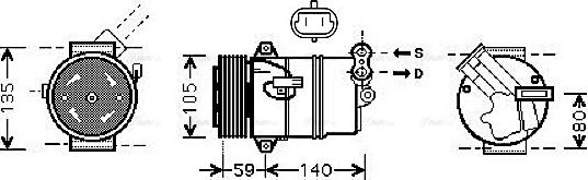 Ava Quality Cooling OLAK446 - Компрессор кондиционера unicars.by