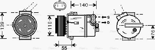 Ava Quality Cooling OLAK451 - Компрессор кондиционера unicars.by